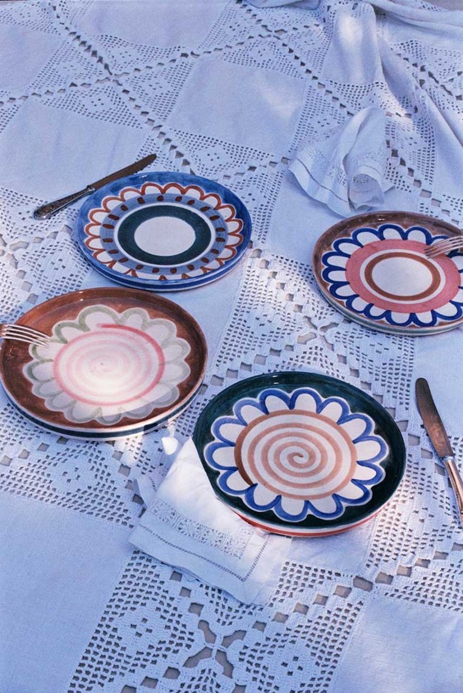 Ceramique LRNCE | Assiettes A Fleurs Lot De 4