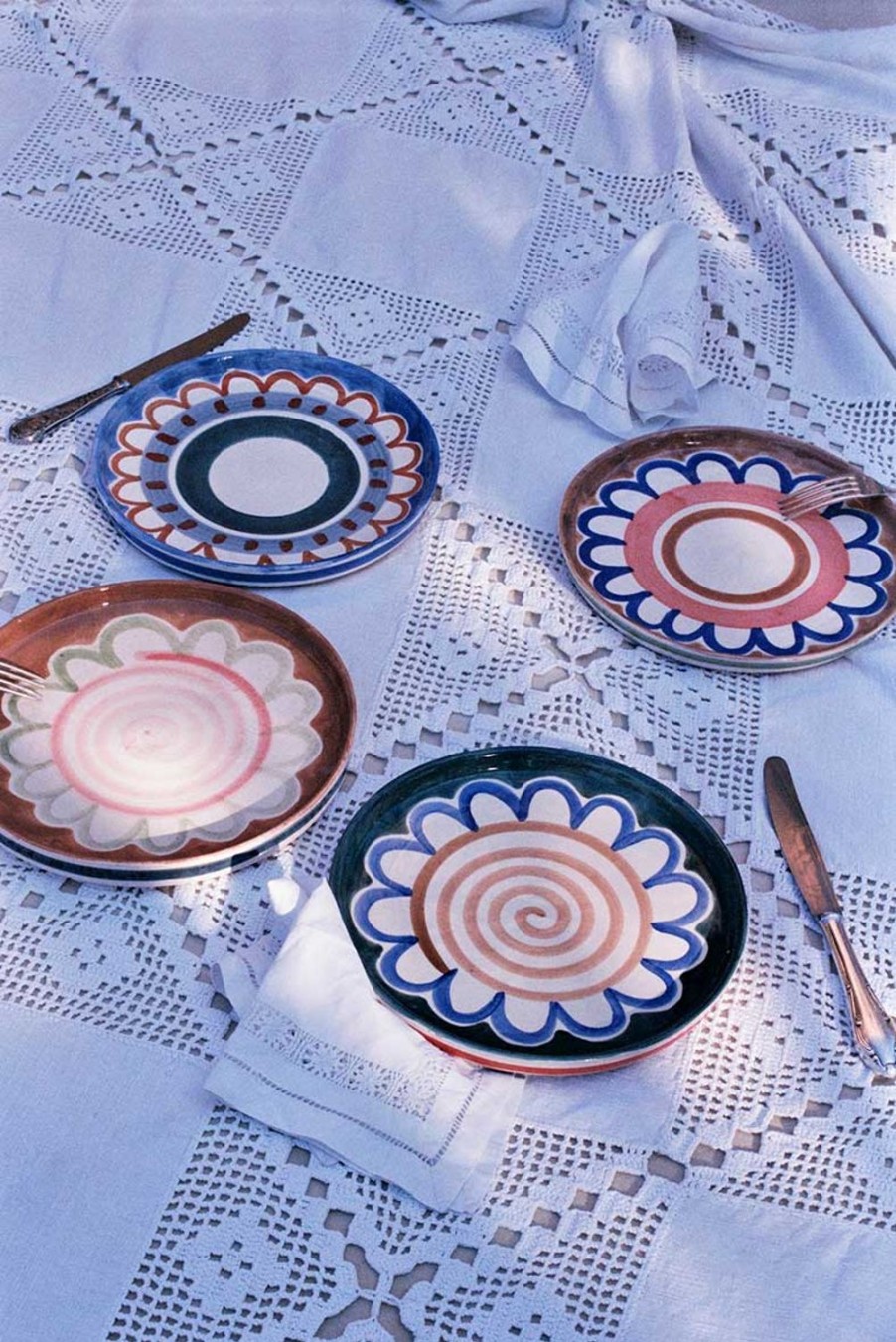 Ceramique LRNCE | Assiettes A Fleurs Lot De 4